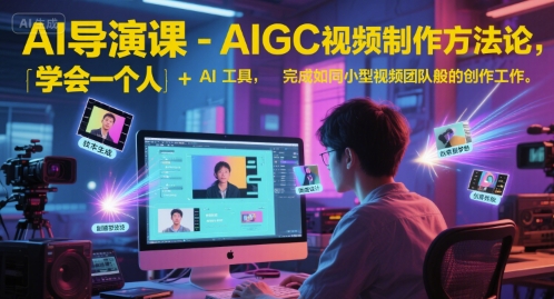 AI导演课-AIGC视频制作方法论，学会一个人+AI工具，完成如同小型视频团队般的创作工作，实现导演梦 - 来及网络