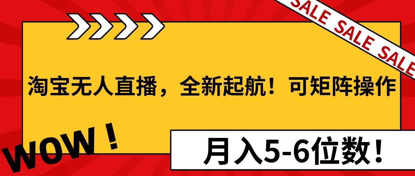 （13946期）淘宝无人直播，全新起航！可矩阵操作，月入5-6位数！ - 来及网络