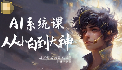 AI系统课程，从小白到大神系统学AI，AI声音-AI绘画-AI视频一门课全掌握 - 来及网络