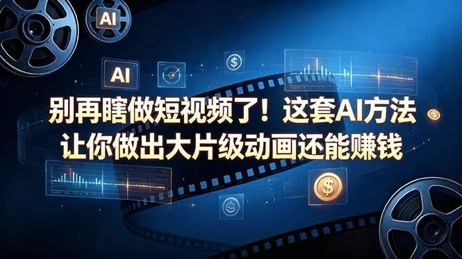 别再瞎做短视频了！这套 AI 方法让你做出大片级动画还能赚钱【原创双语字幕】 - 来及网络