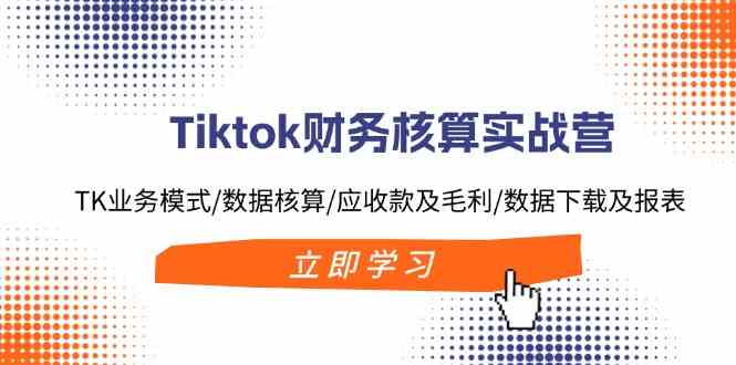 Tiktok财务核算实战营：TK业务模式/数据核算/应收款及毛利/数据下载及报表 - 来及网络