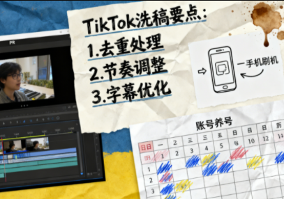 TikTok洗稿剪辑全流程课 - 来及网络