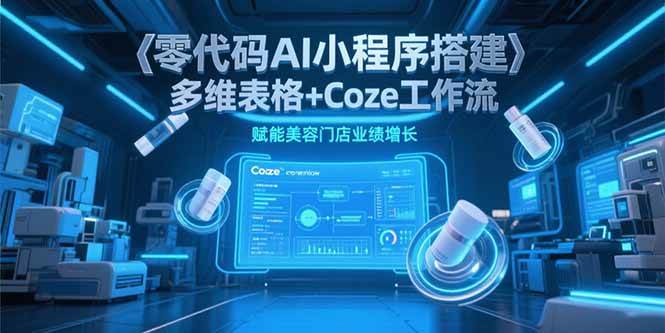 （15239期）零代码AI小程序搭建，多维表格+Coze工作流，赋能美容门店业绩增长 - 来及网络