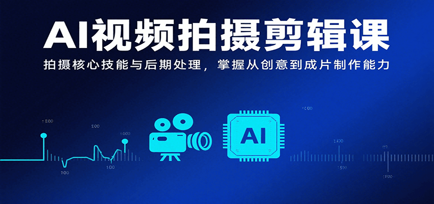 AI视频拍摄剪辑课，拍摄核心技能与后期处理，掌握从创意到成片制作能力 - 来及网络