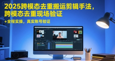 2025跨模态去重搬运剪辑手法，跨模态去重现场验证 +全程实操，真实账号验证 - 来及网络