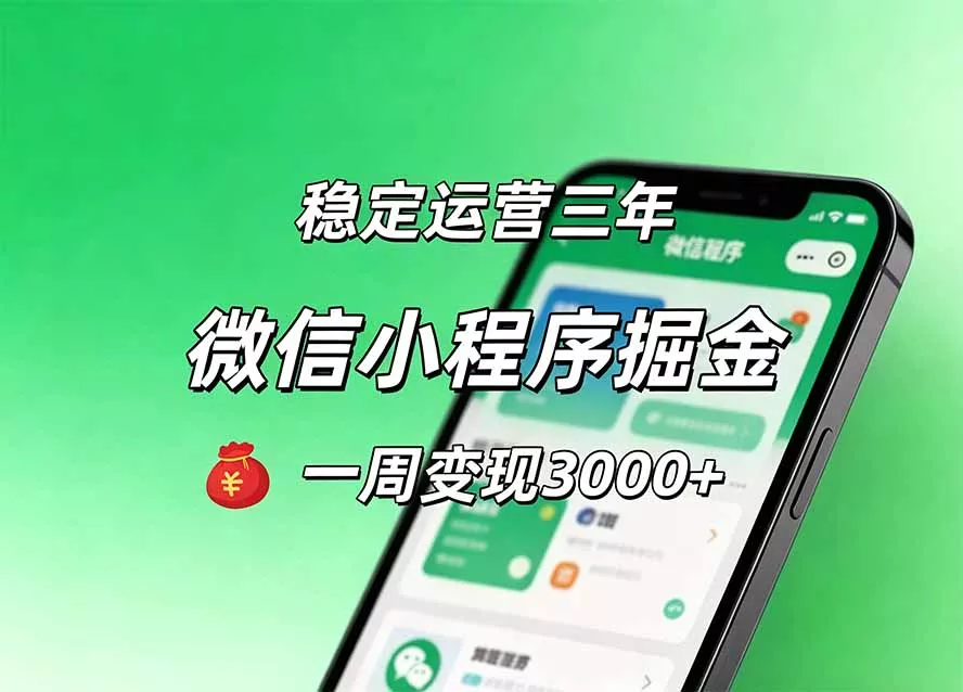 月收益稳定1W+的微信小程序，前期积累客户，后期躺平养老，小白轻松上手 - 来及网络