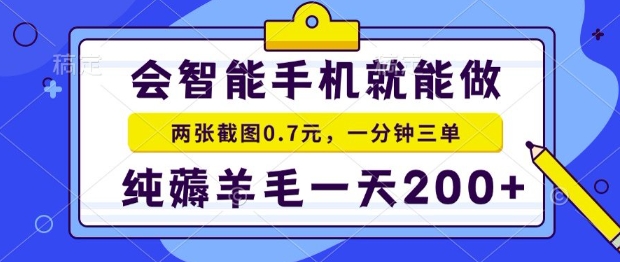 2025年零撸手机项目，二十秒一单，纯薅羊毛，一天200+做就有【揭秘】 - 来及网络