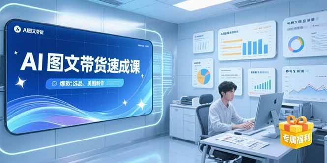 （15416期）AI图文带货速成课，养号引流秘籍，爆款选品策略，美图制作全流程 - 来及网络