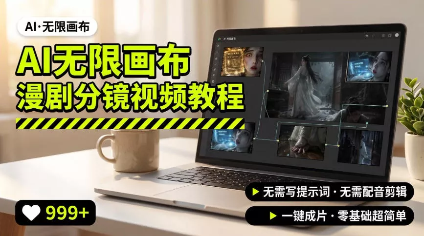 AI无限画布制作爆款漫剧分镜视频搭建教程，无需写脚本，无需制作音频，一键制作超简单 - 来及网络