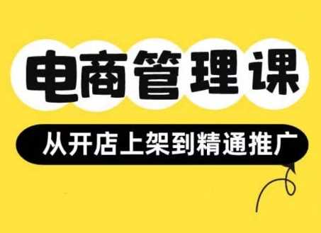 小红书&闲鱼开店从开店上架到精通推广，电商管理课 - 来及网络