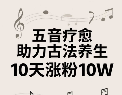 古法五音养生教程，五音疗愈的视频的制作方法，2-4小时就能学会，作者10天涨粉10W - 来及网络