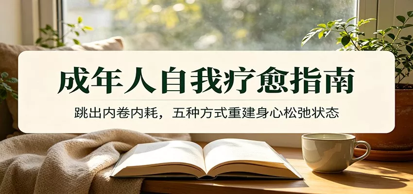 成年人自我疗愈指南：跳出内卷内耗，五种方式重建身心松弛状态 - 来及网络