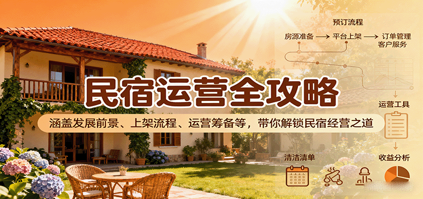 民宿运营全攻略：涵盖发展前景、上架流程、运营筹备等，带你解锁民宿经营之道 - 来及网络