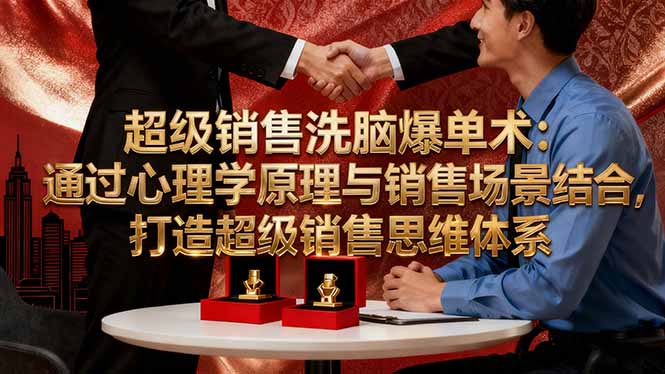 超级销售洗脑爆单术：通过心理学原理与销售场景结合,打造超级销售思维体系 - 来及网络