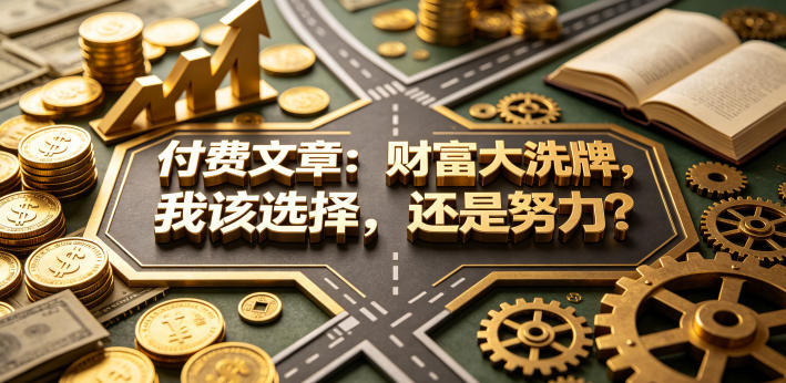 付费文章：财富大洗牌，我该选择，还是努力？ - 来及网络