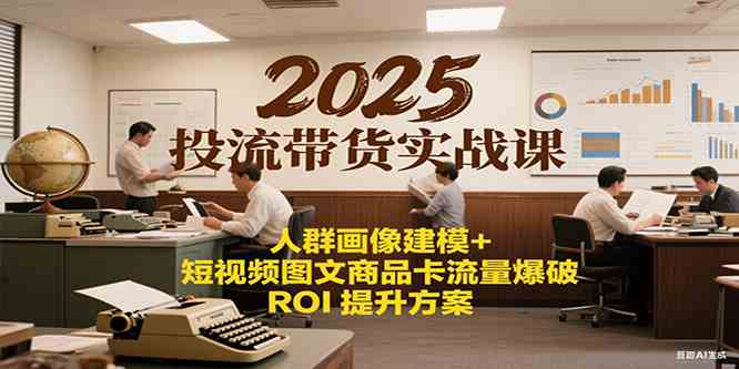2025投流带货实战课：人群画像建模+短视频图文商品卡流量爆破ROI提升方案 - 来及网络