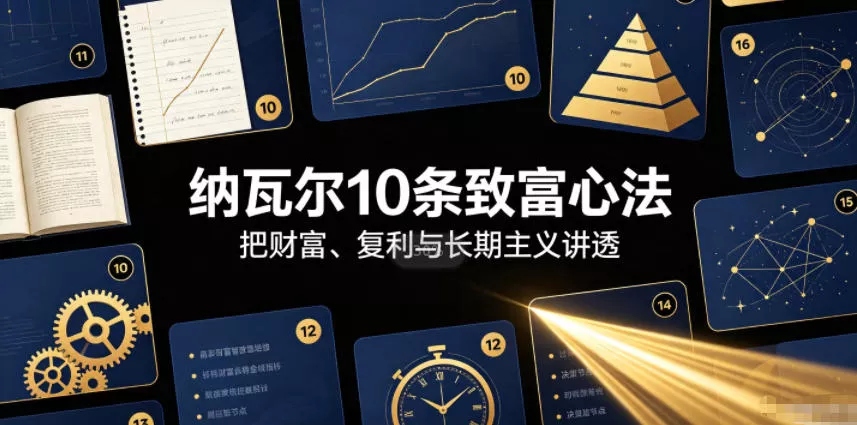 付费文章：纳瓦尔10条致富心法 - 来及网络