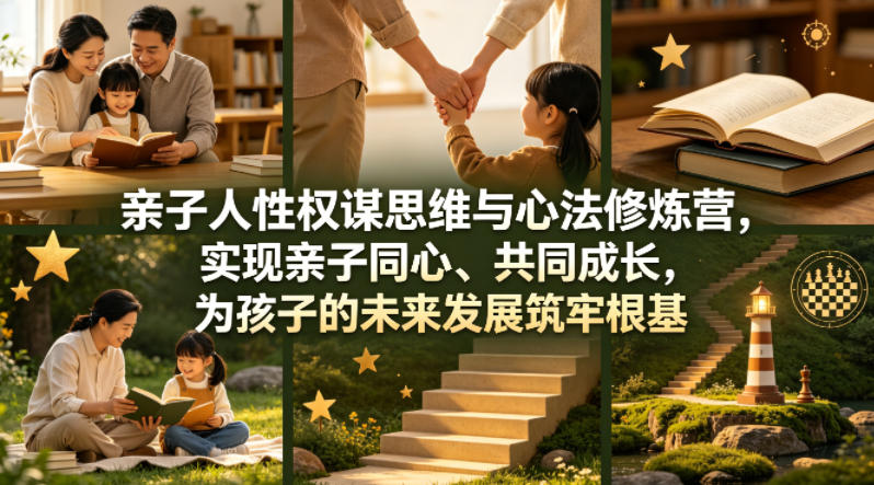 亲子人性权谋思维与心法修炼营，实现亲子同心、共同成长，为孩子的未来发展筑牢根基【音频】 - 来及网络