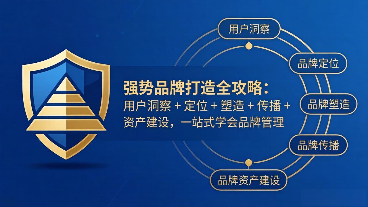 强势品牌打造全攻略：用户洞察 + 定位 + 塑造 + 传播 + 资产建设，一站式学会品牌管理 - 来及网络