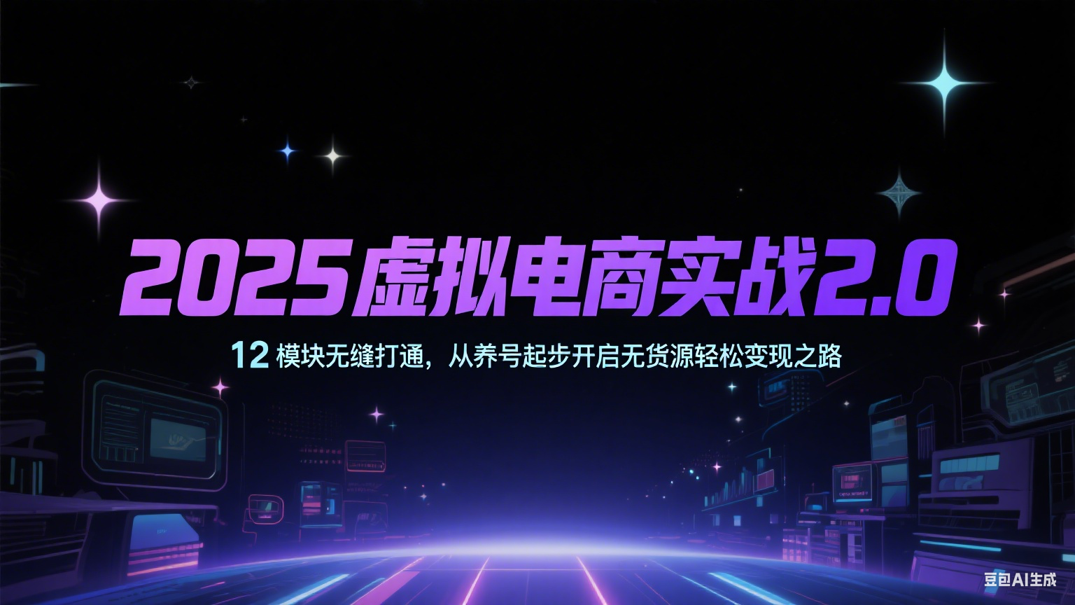 2025虚拟电商实战2.0，12模块无缝打通，从养号起步开启无货源轻松变现之路 - 来及网络