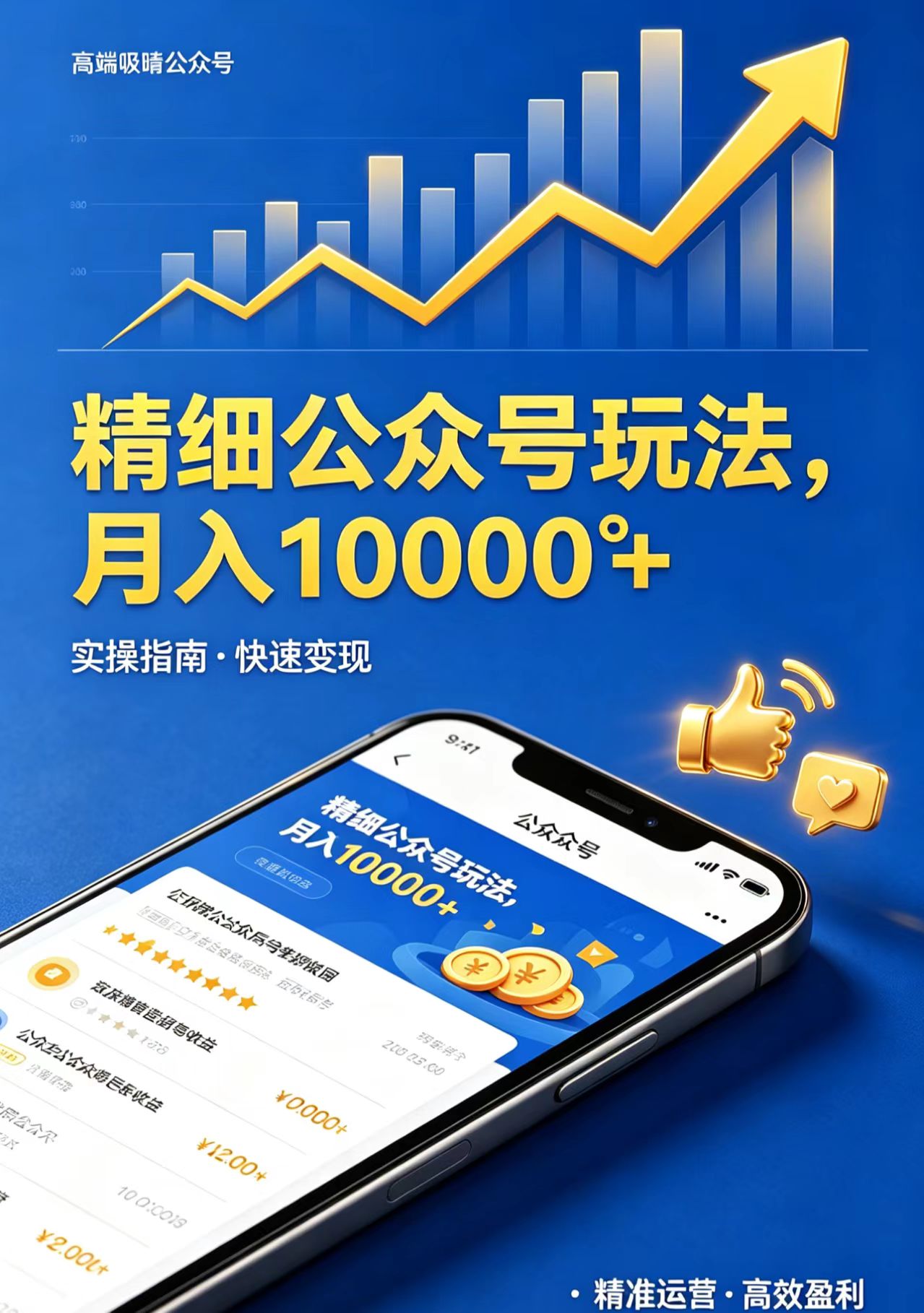 精细公众号玩法，月入10000+，实操指南，快速变现 - 来及网络