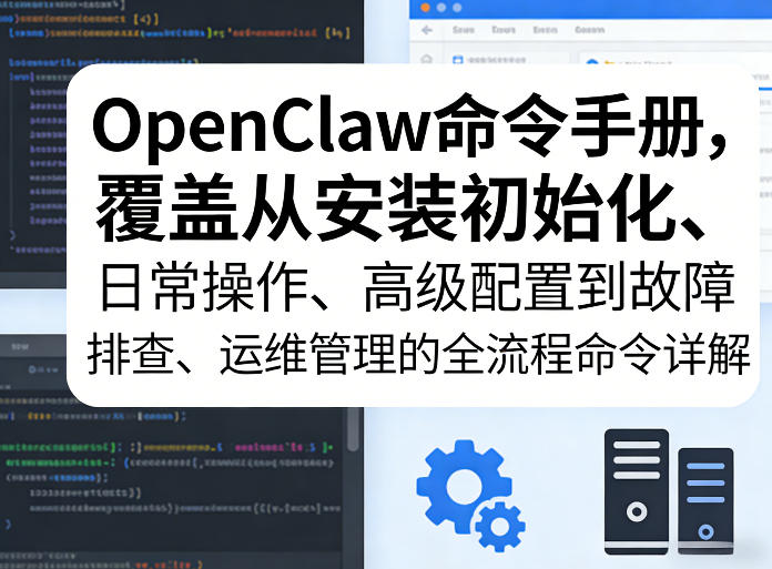 OpenClaw命令手册，覆盖从安装初始化、日常操作、高级配置到故障排查、运维管理的全流程命令详解 - 来及网络