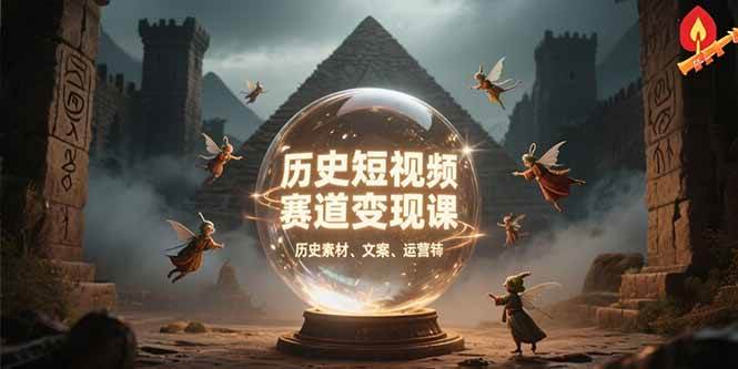 （15386期）历史短视频赛道变现课，百集素材库应用，文案剪辑技巧，账号运营全案 - 来及网络