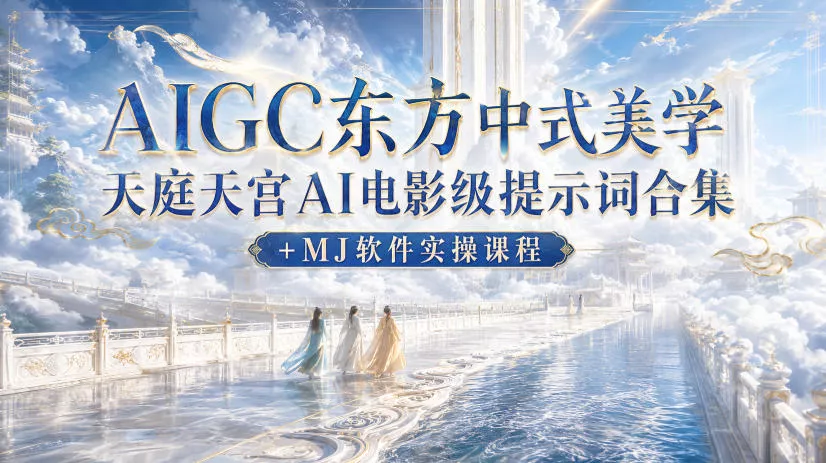 AIGC东方中式美学天庭天宫AI电影级提示词合集+MJ软件实操课程 - 来及网络