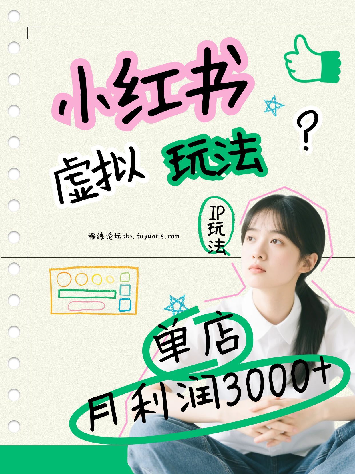 小红书虚拟玩法(铺货流和单品玩法)，单店月利润3000+，IP打法+原创商品(0违规) - 来及网络
