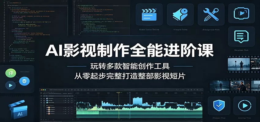 AI影视制作全能进阶课：玩转多款智能创作工具，从零起步完整打造整部影视短片 - 来及网络