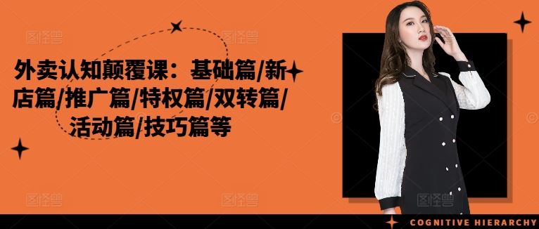 外卖认知颠覆课：基础篇/新店篇/推广篇/特权篇/双转篇/活动篇/技巧篇等 - 来及网络
