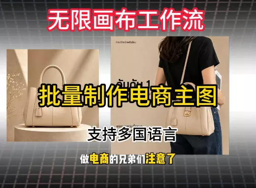 无限画布工作流搭建教程，一键电商主图批量制作，批量下载，支持多国语言 - 来及网络