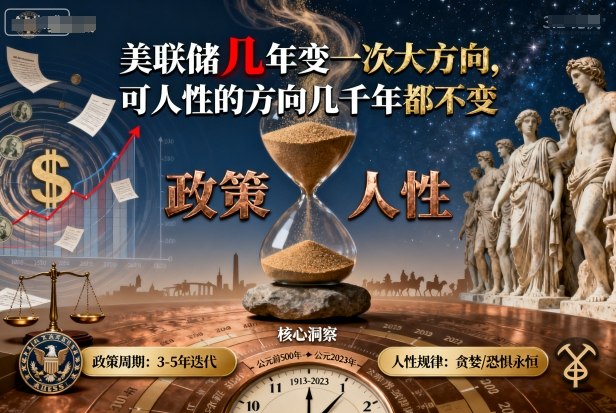 付费文章：美联储几年变一次大方向，可人性的方向几千年都不变 - 来及网络