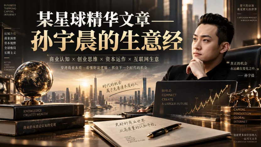 某星球精华文章——孙宇晨的生意经 - 来及网络