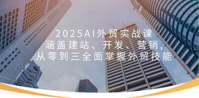 2025AI外贸实战课：涵盖建站、开发、营销, 从零到三全面掌握外贸技能 - 来及网络