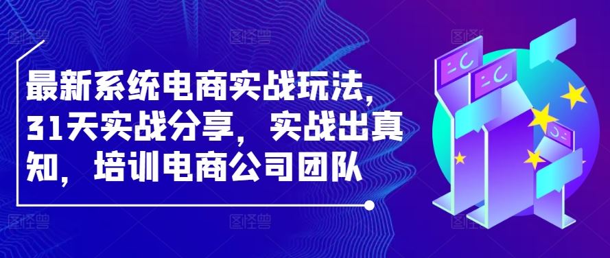 最新系统电商实战玩法，31天实战分享，实战出真知，培训电商公司团队 - 来及网络