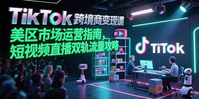 （15344期）TikTok跨境电商变现课，美区市场运营指南，短视频直播双轨流量攻略 - 来及网络