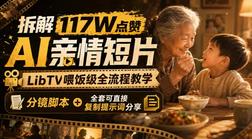 拆解117W点赞AI亲情短片，LibTV喂饭级全流程教学，分镜脚本+全套可直接复制提示词分享 - 来及网络