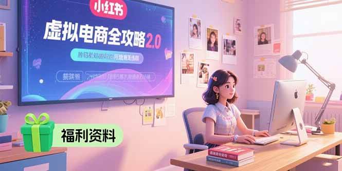 （15387期）虚拟电商全攻略2.0，开店选品实操流程，账号定位、货源发布、笔记发布技巧 - 来及网络