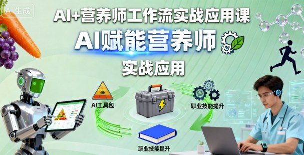AI+营养师工作流实战应用课，AI赋能营养师 - 来及网络