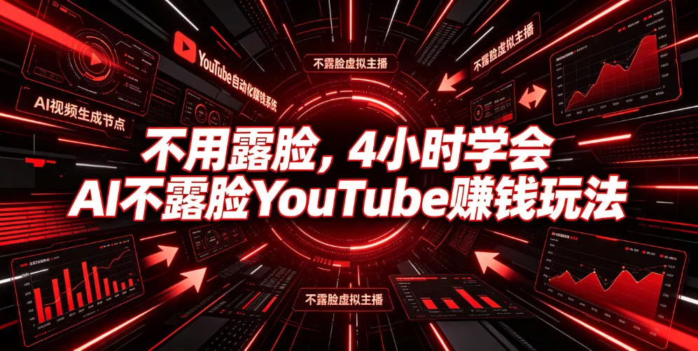 不用露脸，4小时学会AI不露脸YouTube賺钱玩法【原创双语字幕】 - 来及网络
