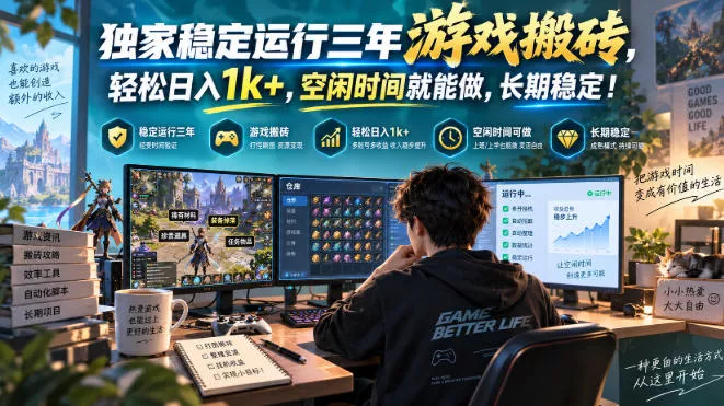 三款AI自动化游戏副业，日入千元，可批量矩阵操作适合新手小白！ - 来及网络