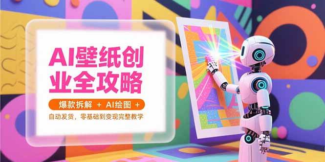 （15312期）AI壁纸创业全攻略，爆款拆解+AI绘图+自动发货，零基础到变现完整教学 - 来及网络