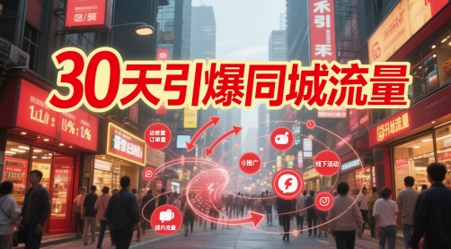 30天引爆同城流量：团购篇 认知篇 流量篇 来客篇 达人篇 老板人设IP篇 投流篇 - 来及网络