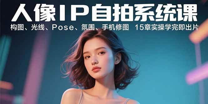 （15920期）人像IP自拍系统课：构图、光线、Pose、氛围、手机修图 15章实操学完即出片 - 来及网络
