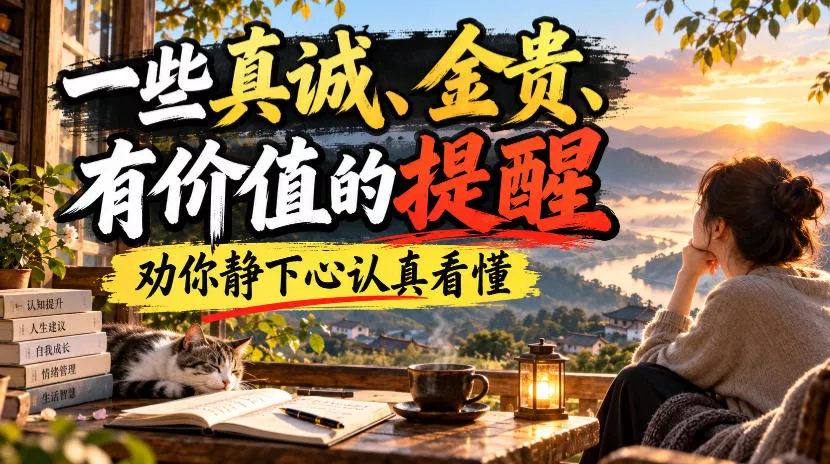 付费文章：一些真诚、金贵、有价值的提醒，劝你静下心认真看懂 - 来及网络