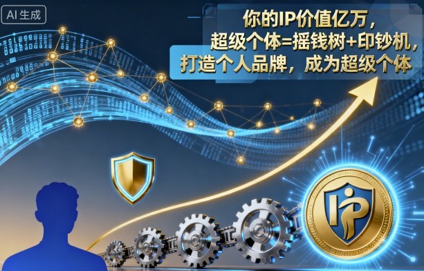 你的IP价值亿万，超级个体=摇钱树+印钞机，打造个人品牌，成为超级个体 - 来及网络