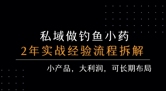 私域做钓鱼小药 每单利润3张+ 详细流程拆解 - 来及网络