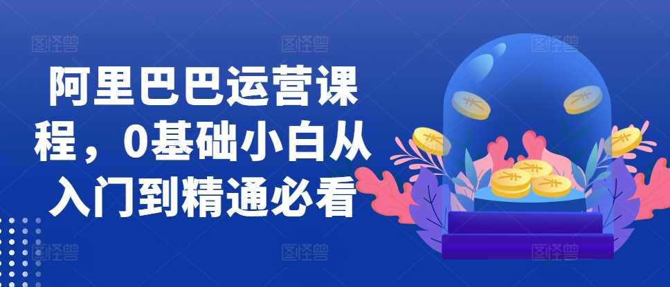 阿里巴巴运营课程，0基础小白从入门到精通必看 - 来及网络