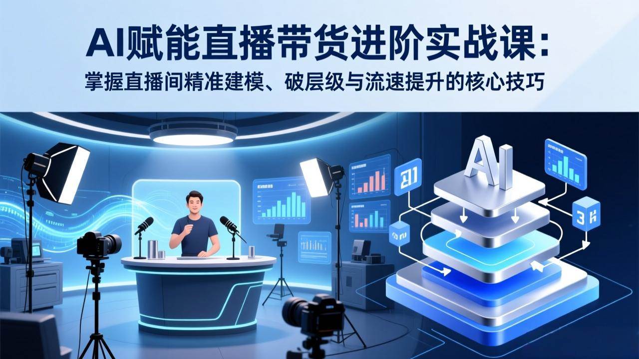 （17405期）AI赋能直播带货进阶实战课：掌握直播间精准建模、破层级与流速提升的核心技巧 - 来及网络